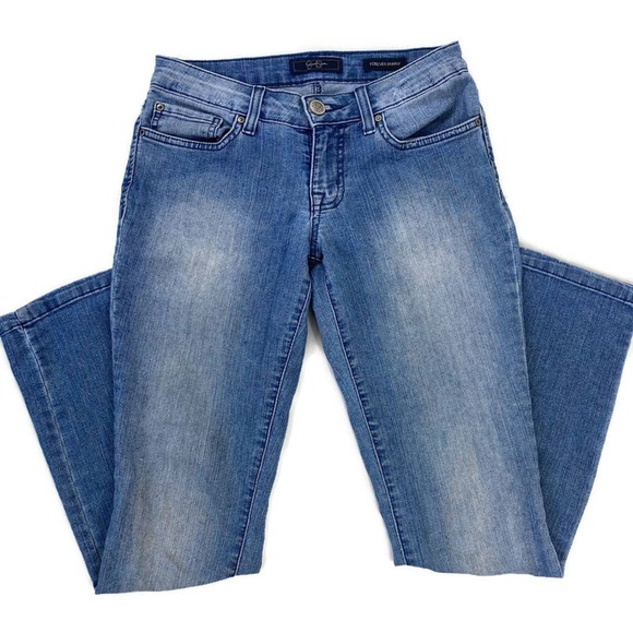 Jessica Simpson Forever Jeans Low Rise Skinny Denim Blue Womens sz 26 Light Wash - Picture 1 of 10